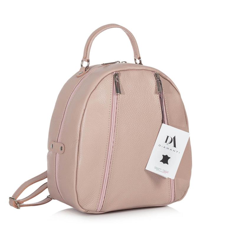 Rucsac dama din piele naturala DiAmanti Alessia Rose Taupe